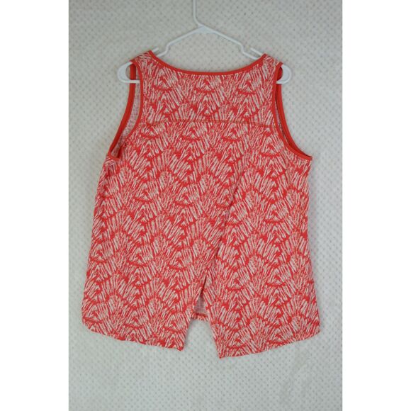 Woolrich Women's XL Red Abstract Print Sleeveless Split Back Top - Picture 5 of 11